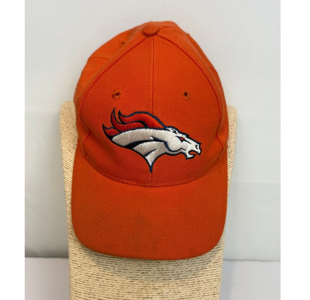 Vintage 90s Denver Broncos Snapback Hat Twins Enterprise NFL Orange